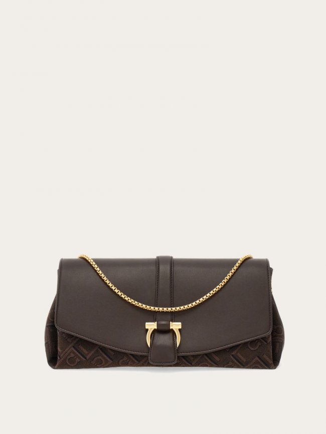 Ferragamo Women's Front Flap Crossbody Bag - Espresso | Quick Ship!
