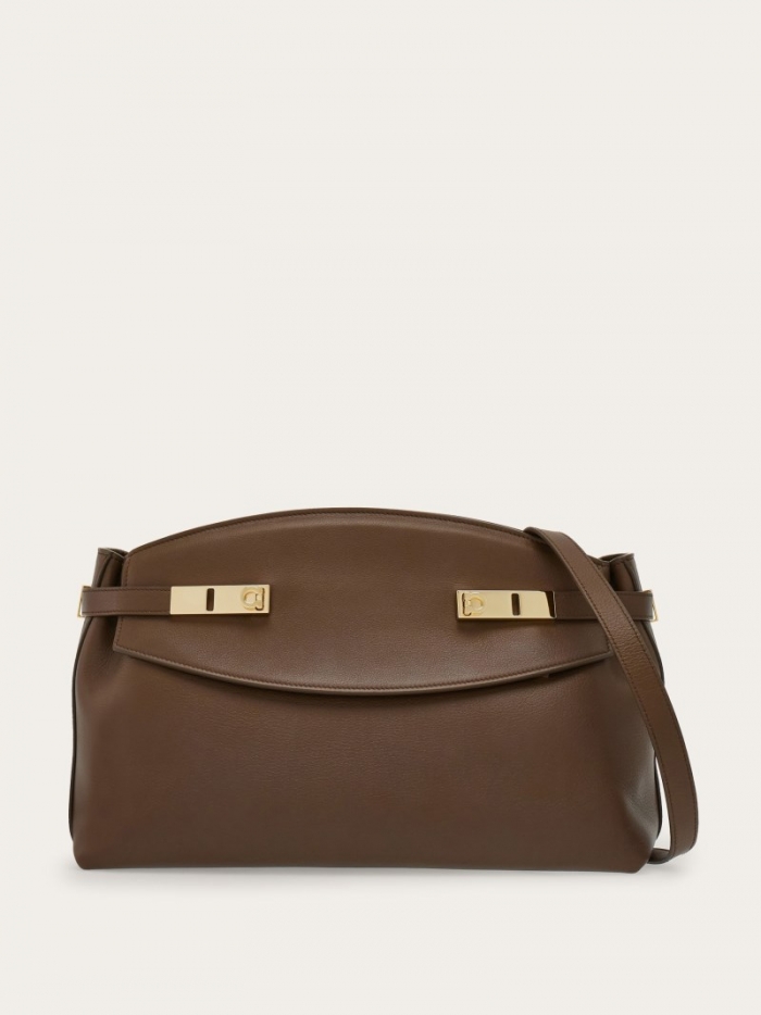 Ferragamo Women's Hug Soft Crossbody Bag - Clay | Quick Ship!