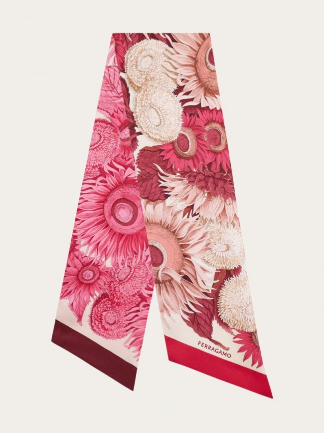 Ferragamo Women's Sunflower Print Bandeau - Ivory | Quick Ship!