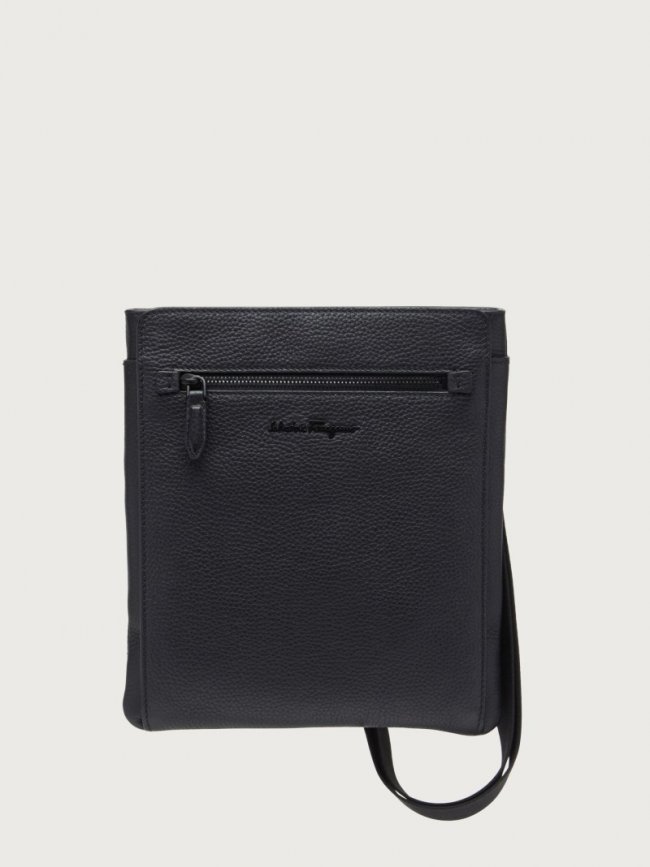 Ferragamo Men's Cross Body Bag - Black | Quick Ship!