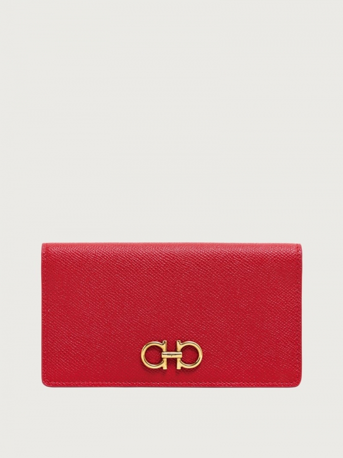 Ferragamo Women's Gancini Continental Wallet - Lipstick Red | Quick Ship!