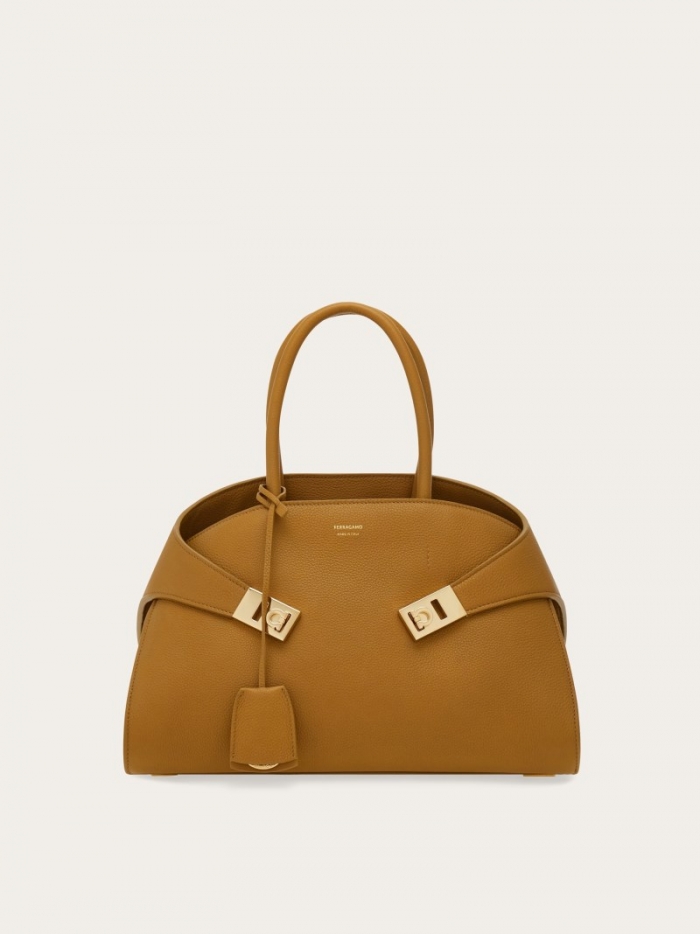 Ferragamo Women's Hug Handbag - Burnt Ocher | Quick Ship!