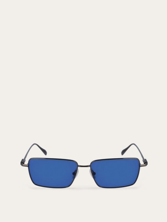Ferragamo Men's Sunglasses - Dark Gun/Blue | Quick Ship!