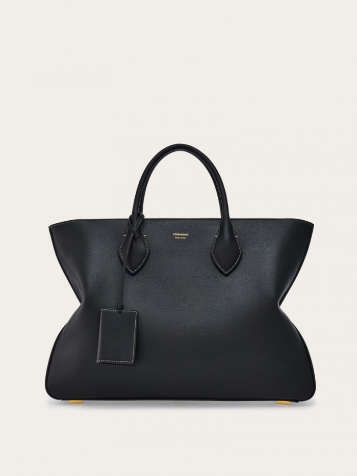 Ferragamo Men's Tote Bag - Black | Quick Ship!