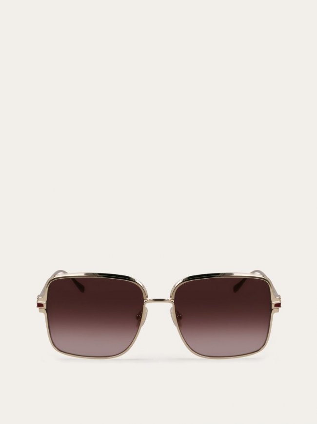 Ferragamo Women's Sunglasses - Gold/Brown | Quick Ship!