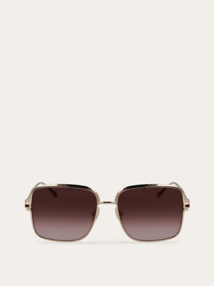 Ferragamo Women's Sunglasses - Gold/Brown | Quick Ship!