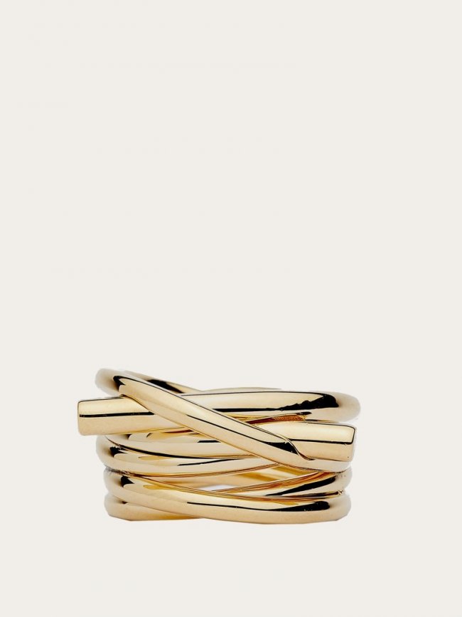 Ferragamo Women's Gancini Ring - Gold (Size 54) | Quick Ship!