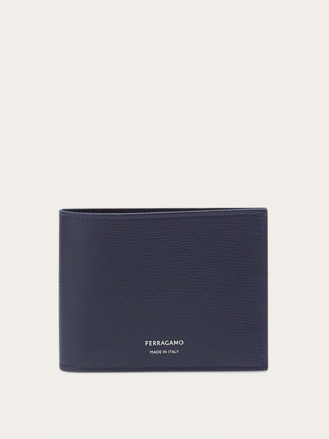 Ferragamo Men's Classic Wallet - Midnight Blue/Black | Quick Ship!