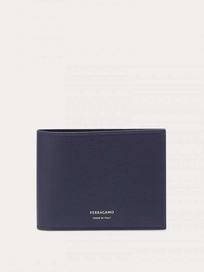Ferragamo Men's Classic Wallet - Midnight Blue/Black | Quick Ship!