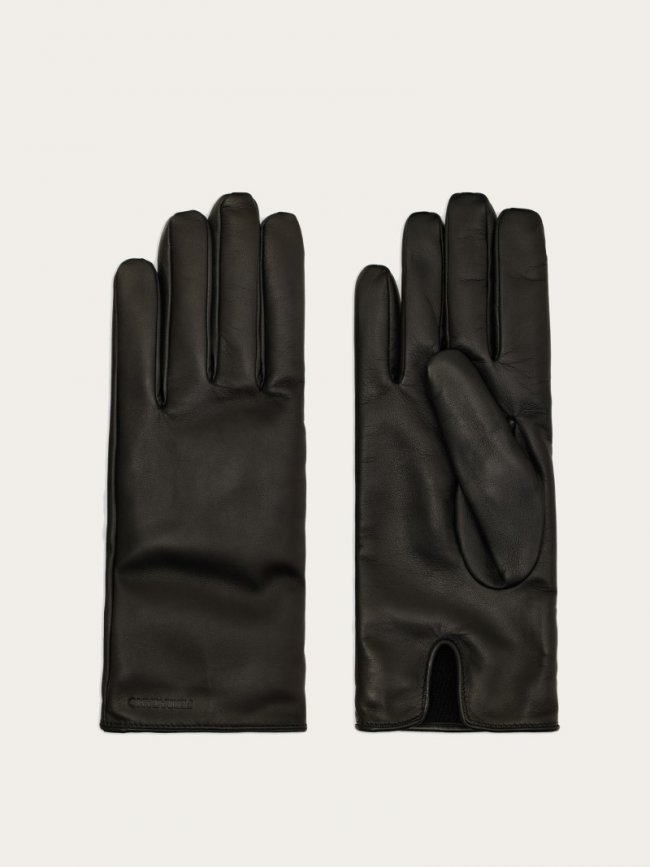Ferragamo Men's Lined Gloves - Black | Quick Ship!