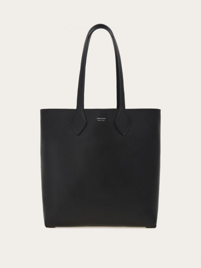 Ferragamo Men's Reversible Tote - Black/Grey | Quick Ship!