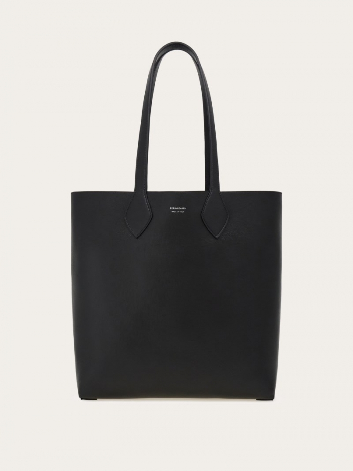 Ferragamo Men's Reversible Tote - Black/Grey | Quick Ship!
