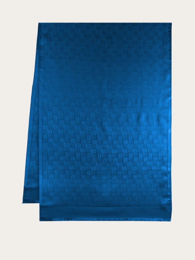 Ferragamo Women's Monogram Stole - Teal Blue | Quick Ship!