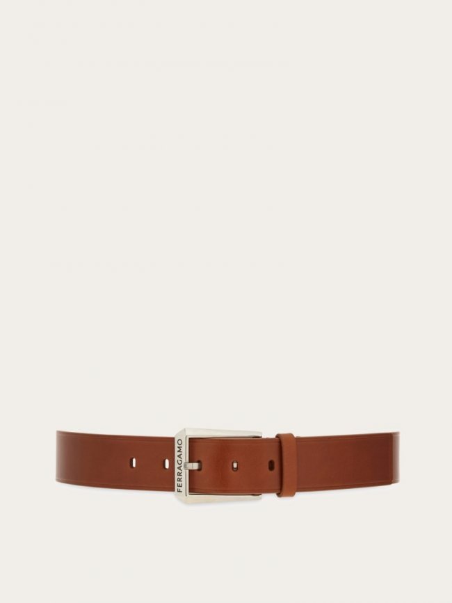 Ferragamo Men's Fixed Belt - Cognac | Quick Ship!