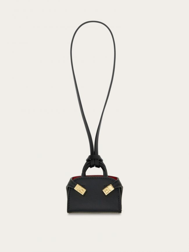 Ferragamo Women's Hug Mini Charm - Black/Flame Red | Quick Ship!
