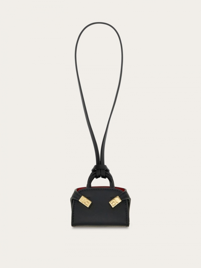 Ferragamo Women's Hug Mini Charm - Black/Flame Red | Quick Ship!