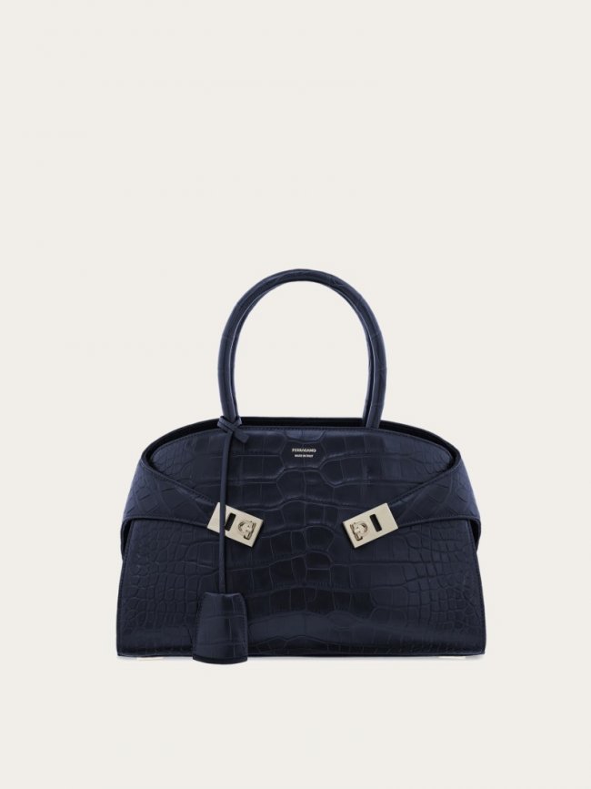 Ferragamo Women's Hug Handbag - Navy Blue | Quick Ship!