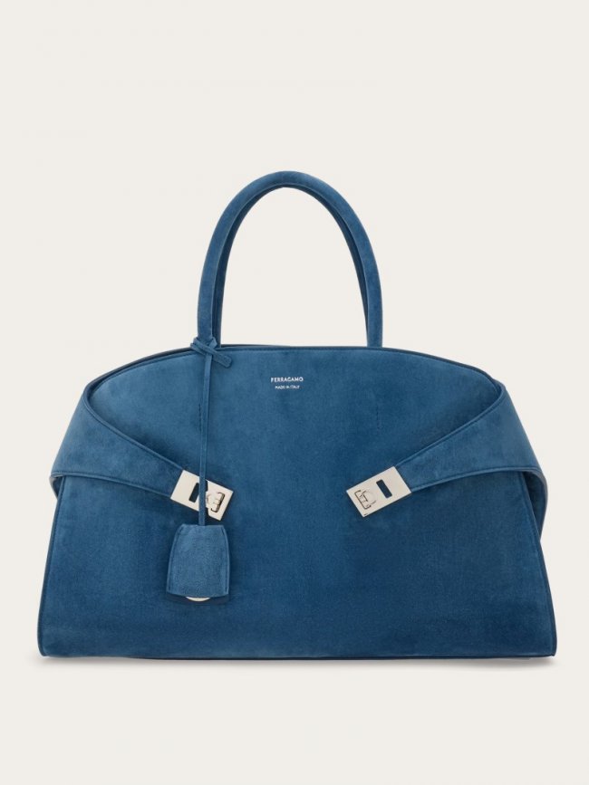 Ferragamo Women's Hug Handbag - Teal Blue | Quick Ship!
