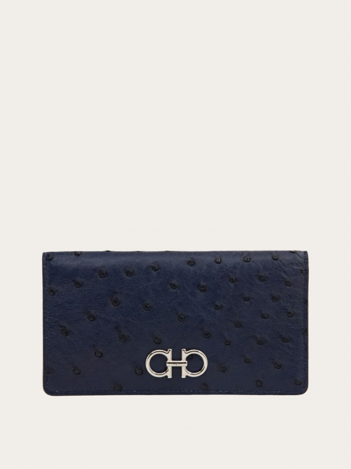 Ferragamo Women's Gancini Continental Wallet - Midnight Blue | Quick Ship!