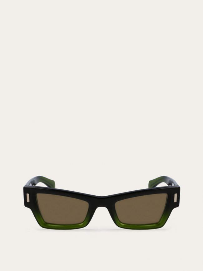 Ferragamo Women's Sunglasses - Transparent Green/Green | Quick Ship!