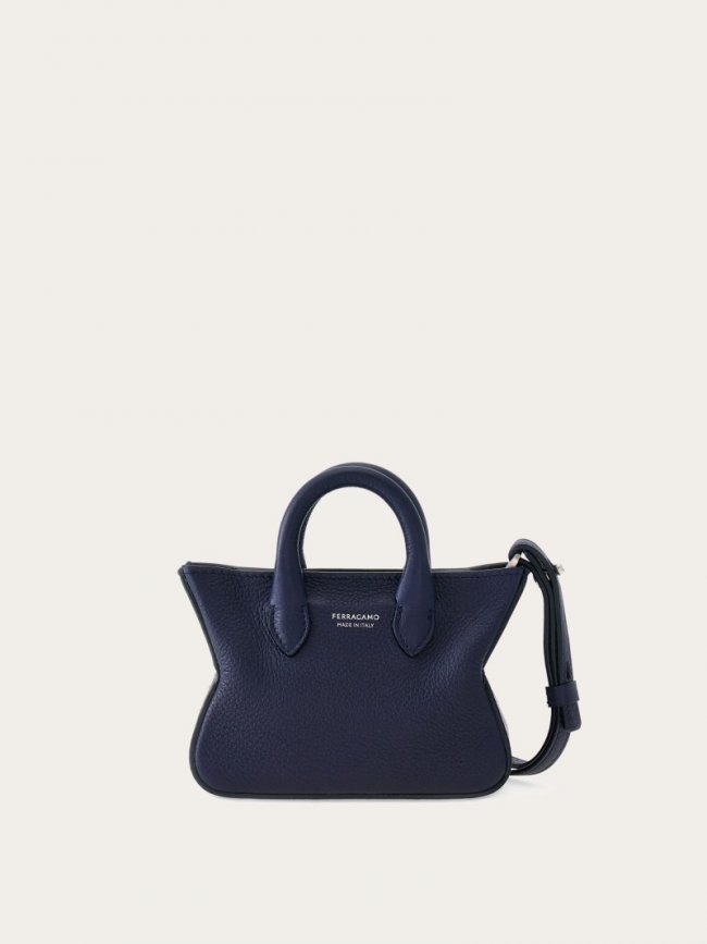 Ferragamo Men's Tote Mini Charm - Midnight Blue | Quick Ship!