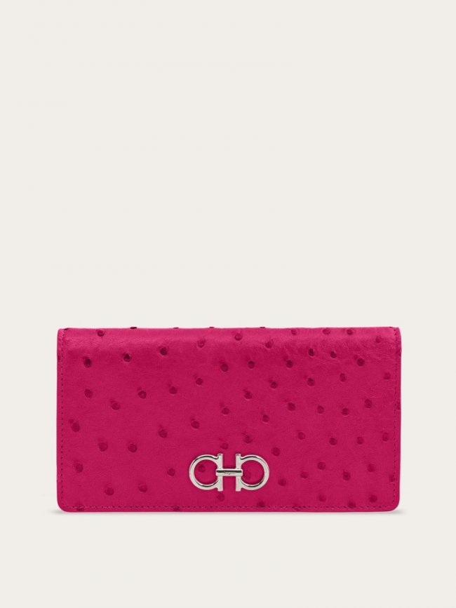 Ferragamo Women's Gancini Continental Wallet - Cerise Pink | Quick Ship!