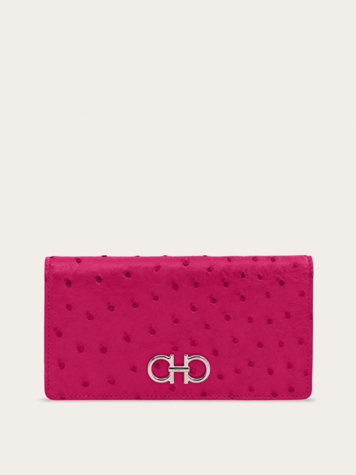 Ferragamo Women's Gancini Continental Wallet - Cerise Pink | Quick Ship!