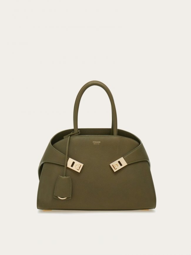 Ferragamo Women's Hug Handbag - Olive Green | Quick Ship!