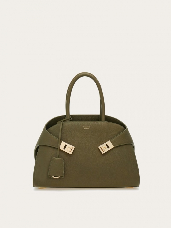 Ferragamo Women's Hug Handbag - Olive Green | Quick Ship!