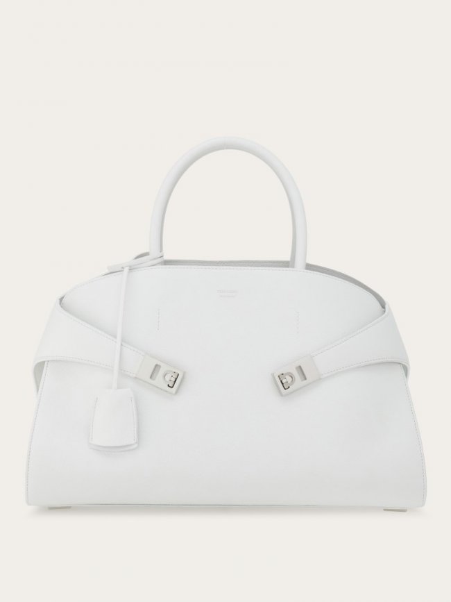 Ferragamo Women's Hug Handbag - Optical White | Quick Ship!