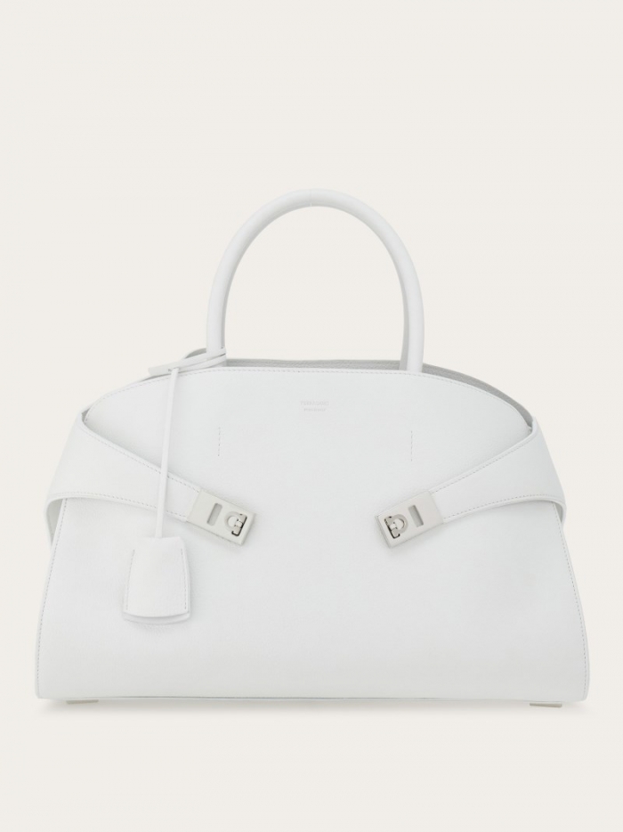 Ferragamo Women's Hug Handbag - Optical White | Quick Ship!