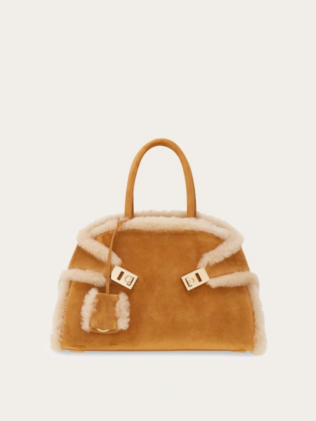 Ferragamo Women's Hug Handbag - Natural Nude | Quick Ship!