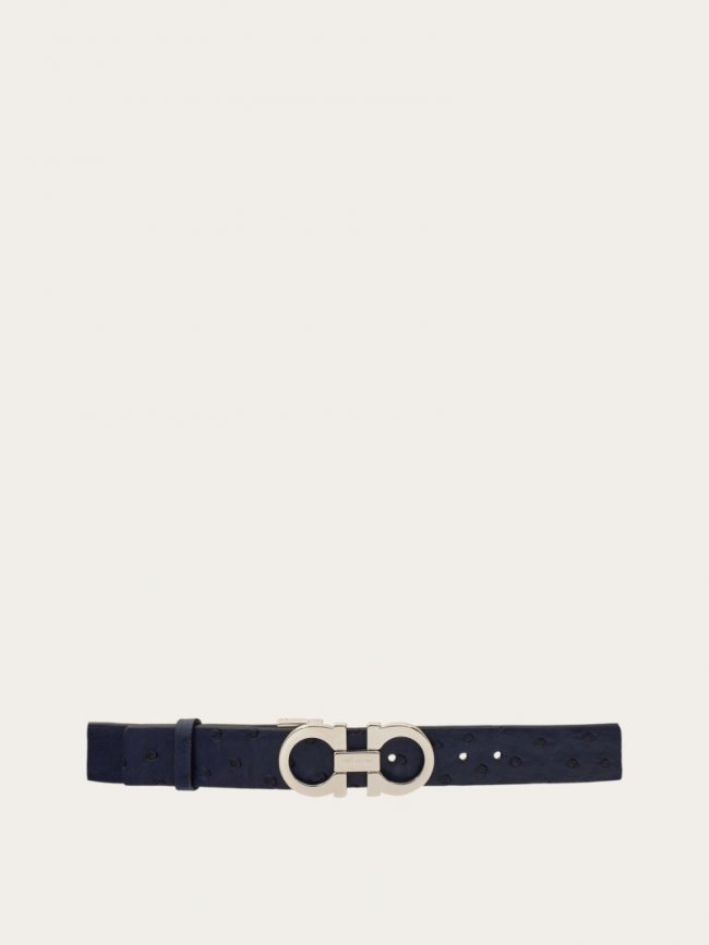 Ferragamo Women's Adjustable Gancini Belt - Navy Blue | Quick Ship!