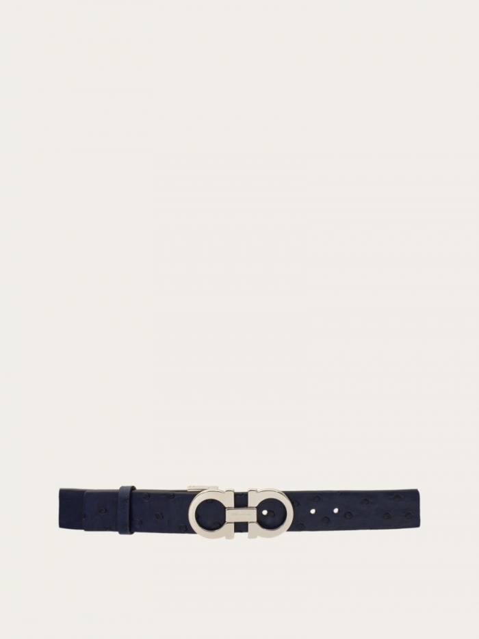 Ferragamo Women's Adjustable Gancini Belt - Navy Blue | Quick Ship!