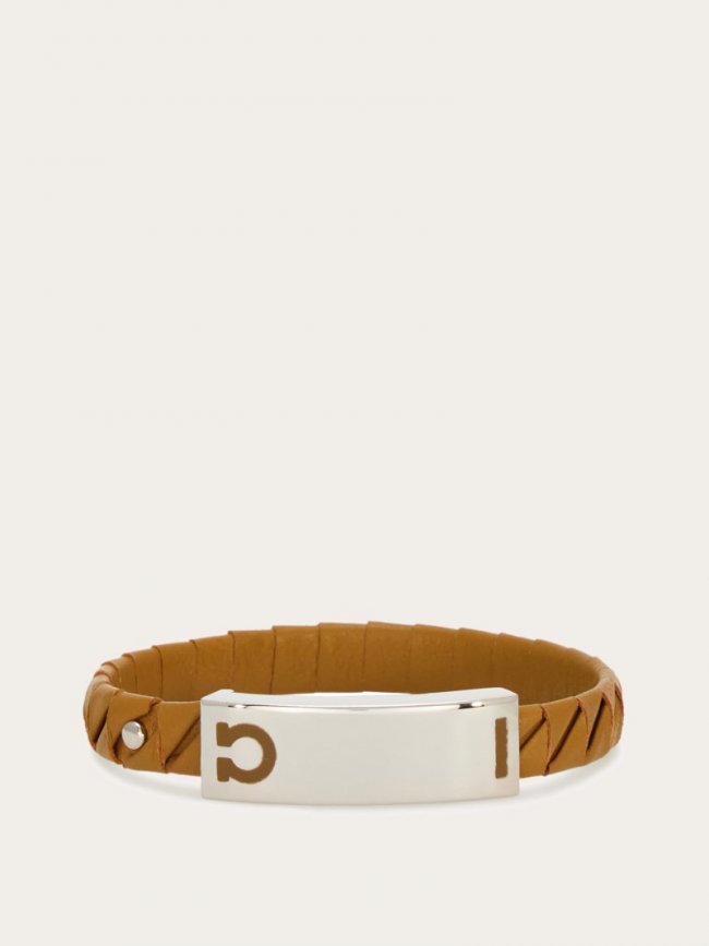 Ferragamo Men's Gancini Bracelet - Burnt Ocher | Quick Ship!