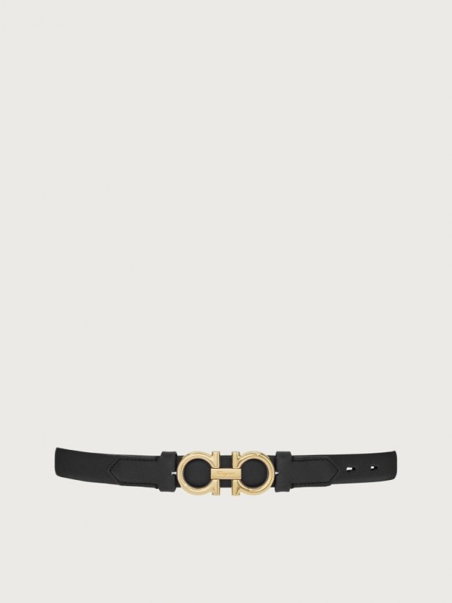 Ferragamo Women's Sized Gancini Belt - Black | Quick Ship!