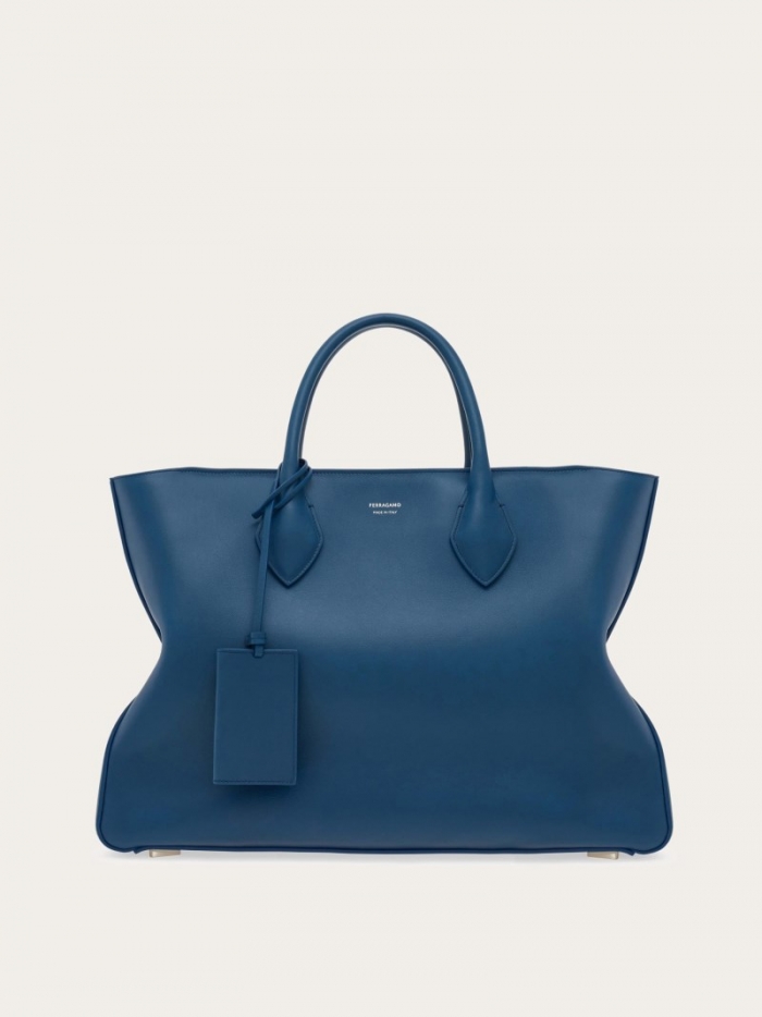 Ferragamo Men's Tote Bag - Teal Blue | Quick Ship!