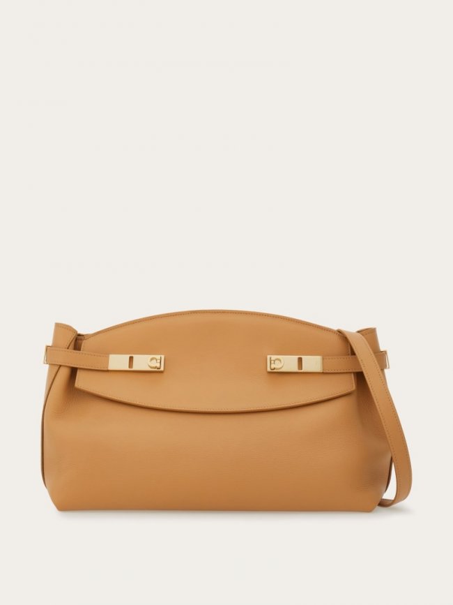 Ferragamo Women's Hug Soft Crossbody Bag - Light Camel | Quick Ship!