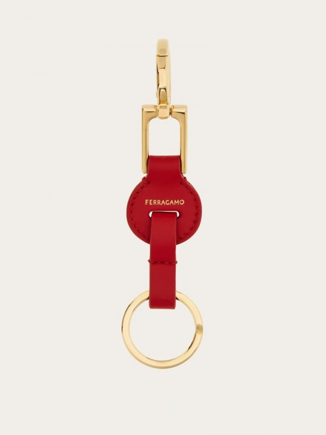 Ferragamo Women's Gancini Key Holder - Flame Red | Quick Ship!