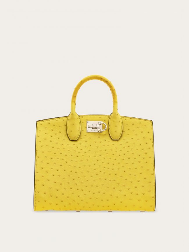 Ferragamo Women's Studio Box Bag - Canary Yellow | Quick Ship!