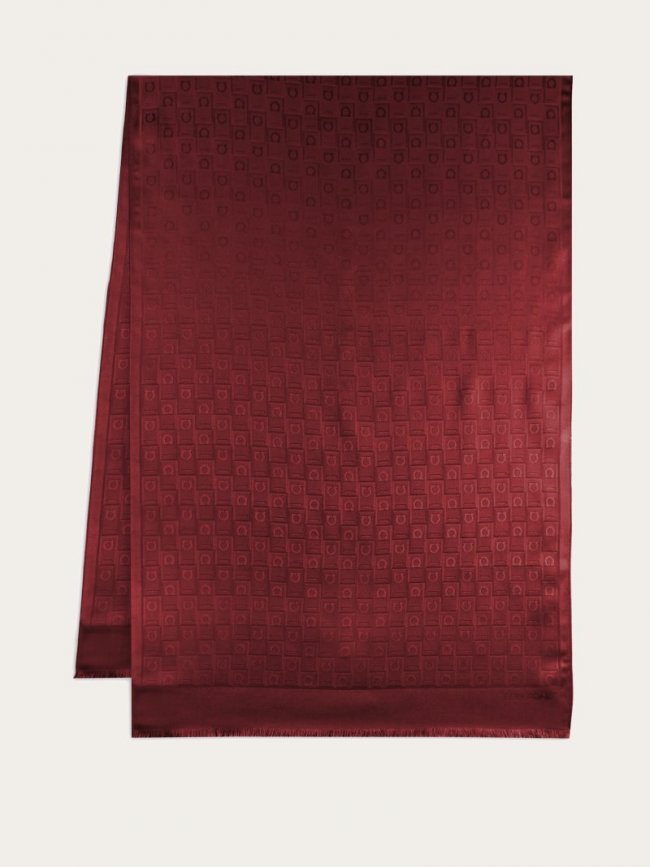 Ferragamo Women's Monogram Stole - Bordeaux | Quick Ship!