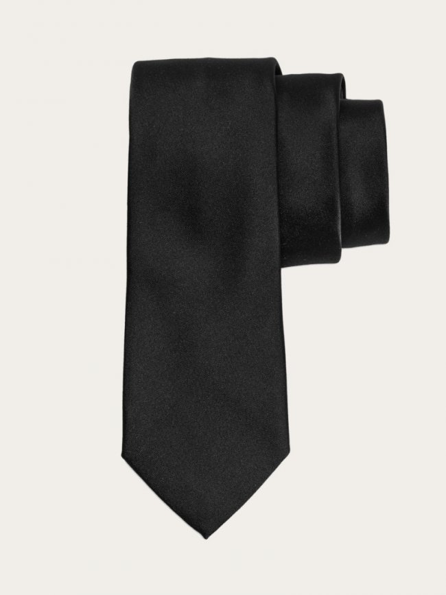 Ferragamo Men's Silk Tie - Black | Quick Ship!