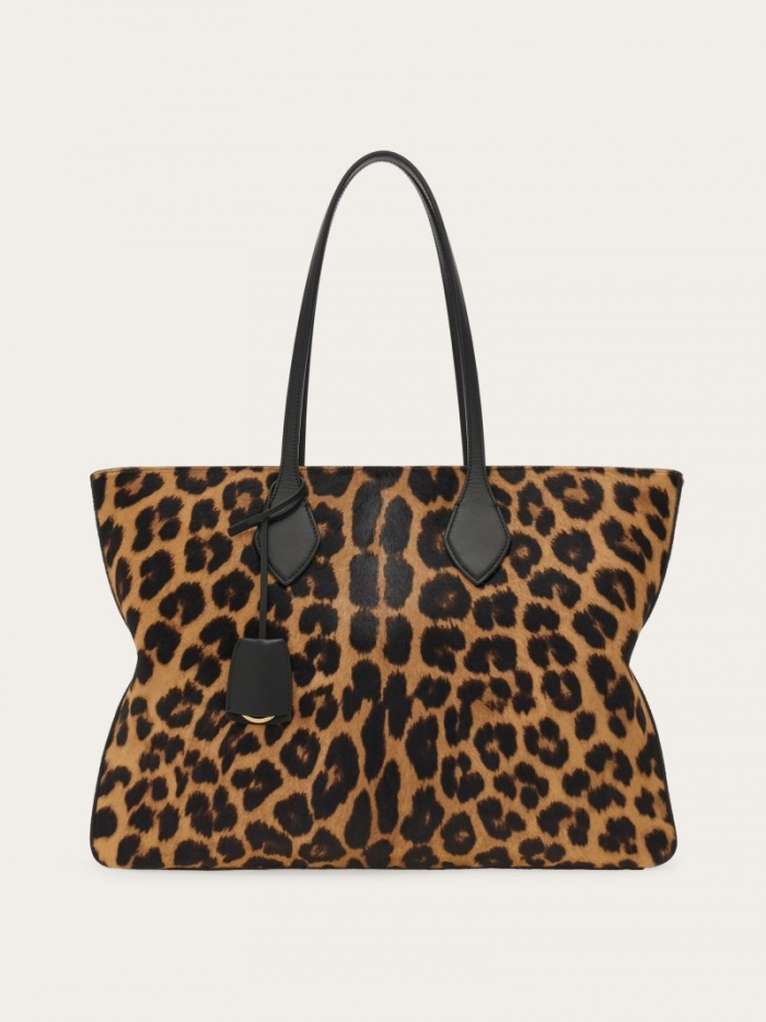 Ferragamo Women's Tote Bag - Leopard Print | Quick Ship!
