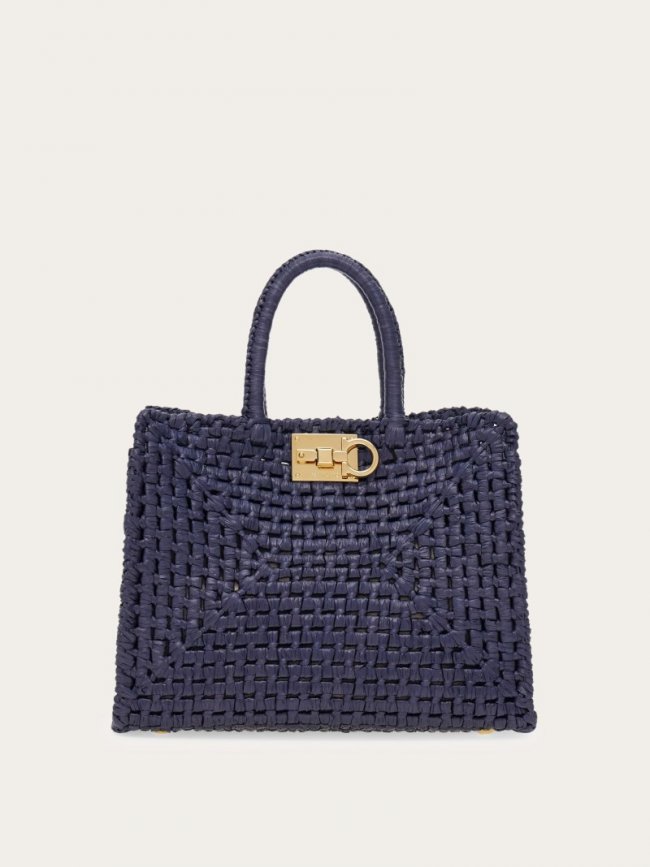 Ferragamo Women's Studio Box Bag - Midnight Blue | Quick Ship!