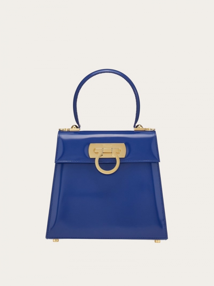 Ferragamo Women's Iconic Top Handle - Midnight Blue | Quick Ship!