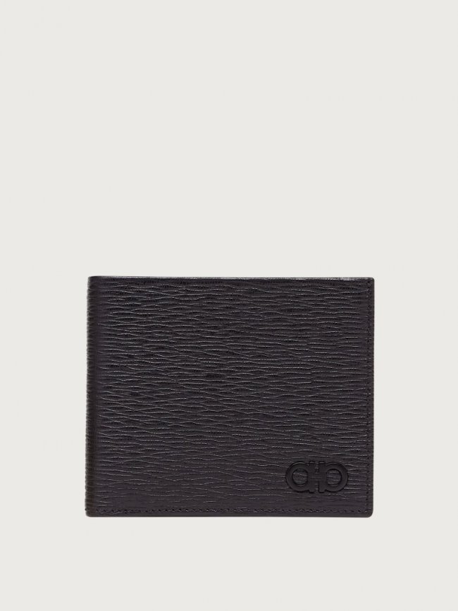 Ferragamo Men's Gancini Wallet - Black/Rain | Quick Ship!