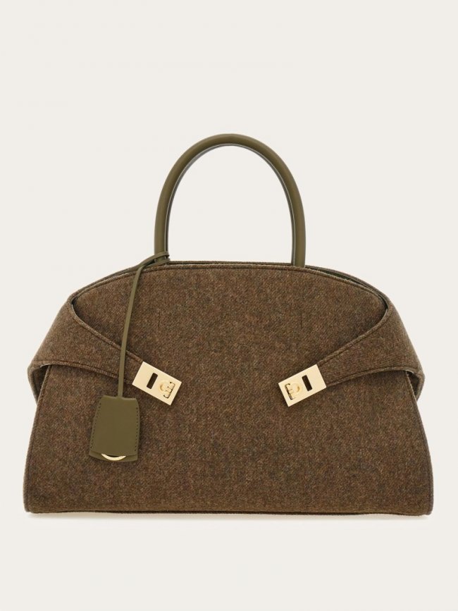 Ferragamo Women's Hug Handbag - Olive Green | Quick Ship!