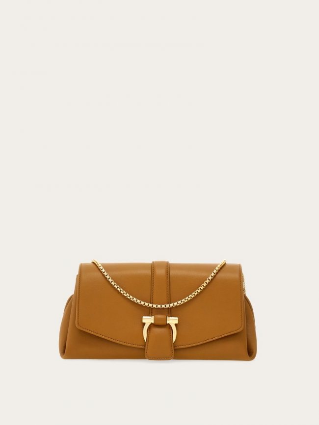 Ferragamo Women's Front Flap Crossbody Bag - Burnt Ocher | Quick Ship!