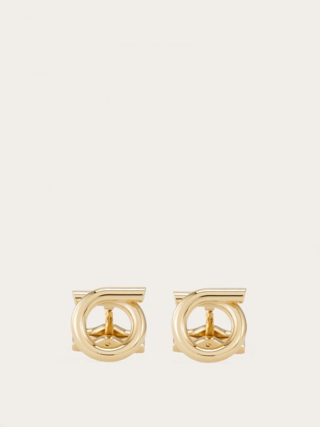 Ferragamo Men's Gancini Cufflinks - Gold | Quick Ship!
