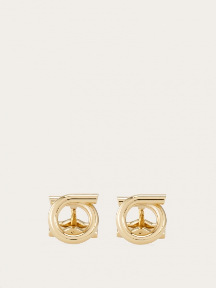 Ferragamo Men's Gancini Cufflinks - Gold | Quick Ship!